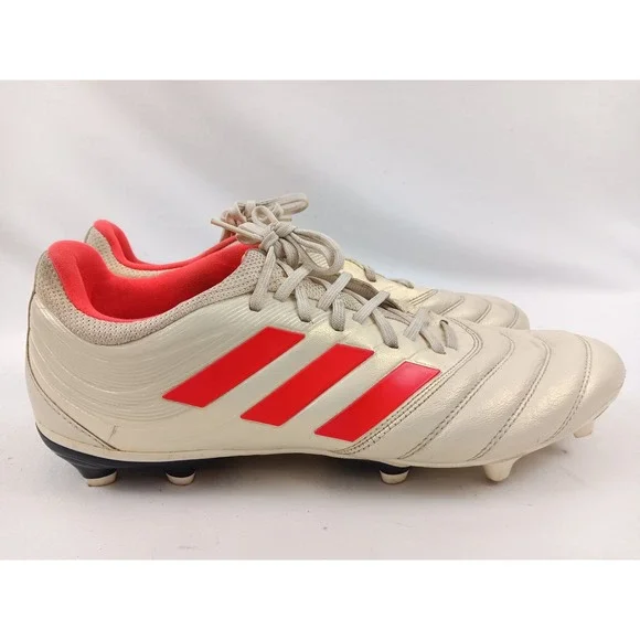Adidas Copa 19.1 FG Soccer Cleats Size 11 Firm Ground Red Stripes Ivory Football